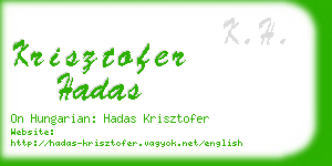 krisztofer hadas business card